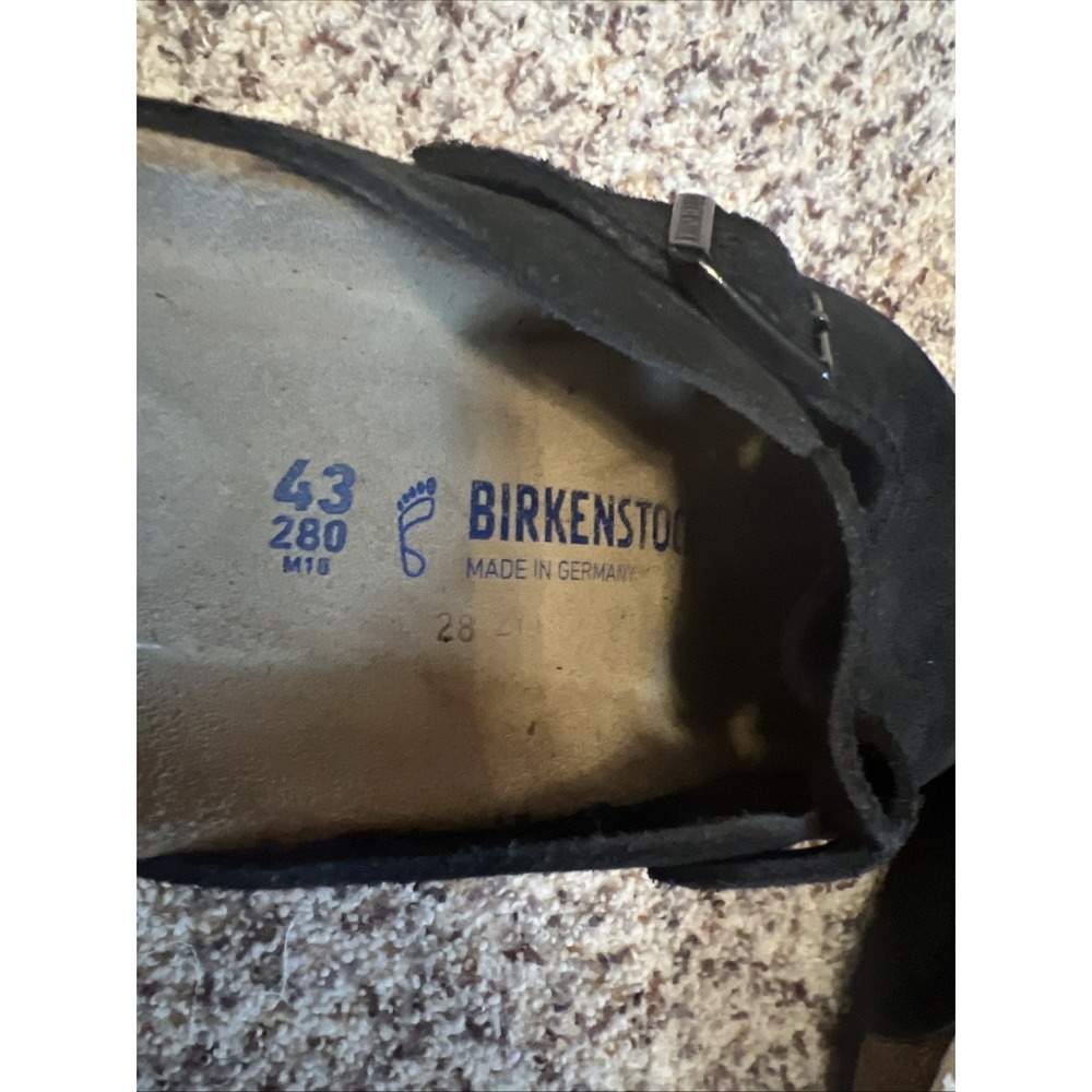 Birkenstock Boston Gray Soft Footbed Suede Regular Width|Men Sz 43 Clog Shoes - Picture 3 of 4